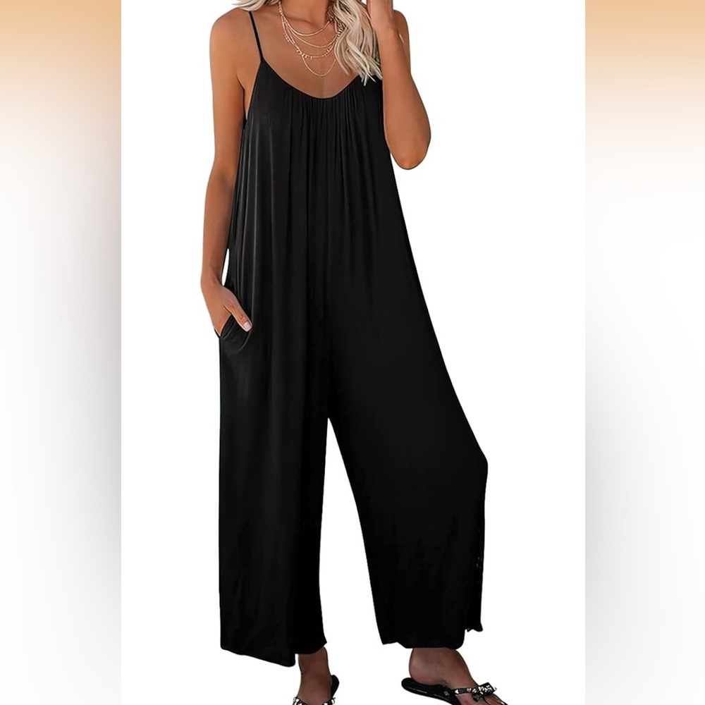 Chic Black Sleeveless Jumpsuit